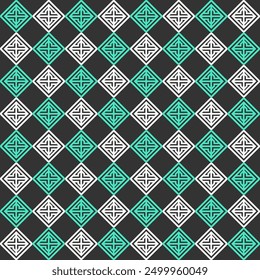 Modern, minimalist seamless pattern featuring intersecting lines in blue and white. Ideal for backgrounds, wallpapers, and textiles.