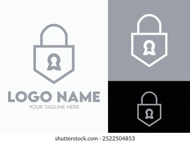 Modern Minimalist Security Company Start-up Logo Design for Businesses With Shield Lock Sign, Professional Creative Monogram For Security Start-up Colorful Gradient Logo Design for Brands Companies