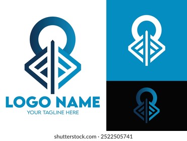 Modern Minimalist Security Company Start-up Logo Design for Businesses With Shield Lock Sign, Professional Creative Monogram For Security Start-up Colorful Gradient Logo Design for Brands Companies