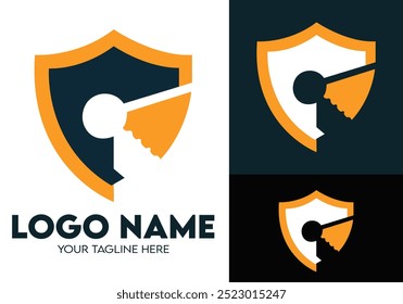 Modern Minimalist Security Company Start-up Logo Design for Businesses With Shield Lock Sign, Professional Creative Monogram For Security Start-up Colorful Gradient Logo Design for Brands Companies