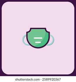 Modern Minimalist Security Shield Icon Design