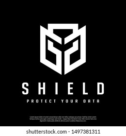 modern minimalist shield vector logo