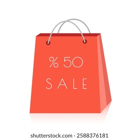 Modern minimalist shopping bag icon symbol. Vector tote bag icon. Sale concept. All layered and grouped.