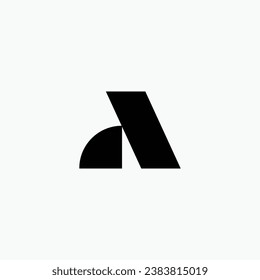modern, minimalist simple letter A logo, cutout style

