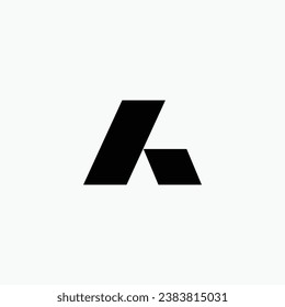 modern, minimalist simple letter A logo, cutout style

