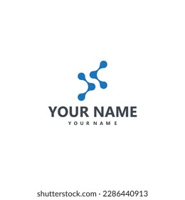 Modern minimalist and simple tech based concept logo design.