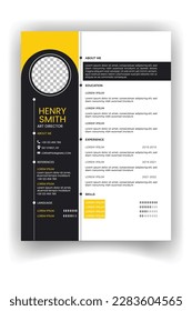modern minimalist simple template resume for curriculum