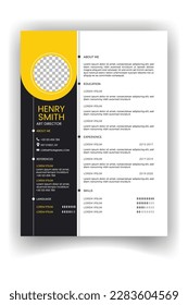 modern minimalist simple template resume for curriculum