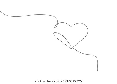 Moderne minimalistische Einzelzeilenzeichnung romantischer Herzsymbole