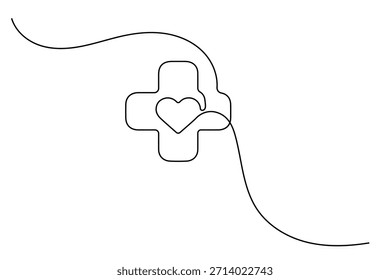 Dibujo minimalista moderno de una sola línea de iconos románticos del corazón