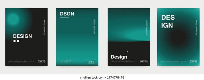 Modern minimalist sky background. Creative gradients in turquoise colors. Night sky, aurora, celestial object. Abstract cover design, brochure, posters, cards. 