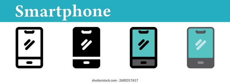 Modern and minimalist smartphone icon. Perfect for tech and communication apps.