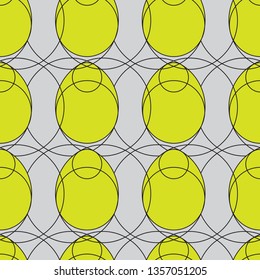 Modern Minimalist Spring Green Easter Egg Seamless Pattern on Grey