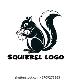 design moderno logotipo minimalista esquilo