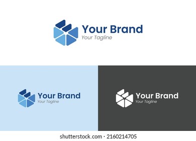 Modern minimalist style letter E logo