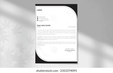 Modern and Minimalist style letterhead template for your Project.