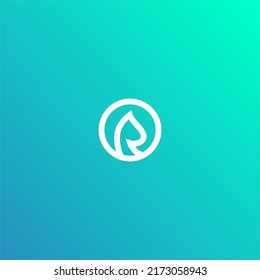 Modern and minimalist style R fire logo.