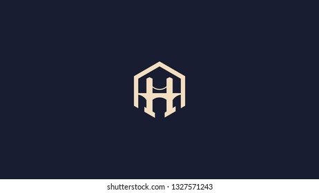 Modern Minimalist Stylish Vector H Bridge Logo