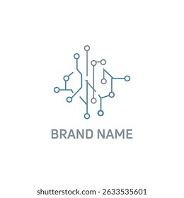 Diseño de logotipos de tecnología minimalista moderna