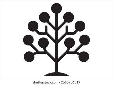 Modernes minimalistisches Baum-Logo Abstraktes Natursymbol für das Branding-Design