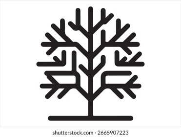Modern Minimalist Tree Logo Abstract Nature Symbol for Branding Design