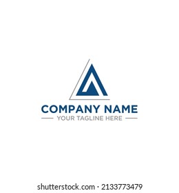 Modern minimalist triangle shape logo design template for corporate brand identity and business