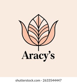 Modern Minimalist Tulip Logo Design for Aracys Brand