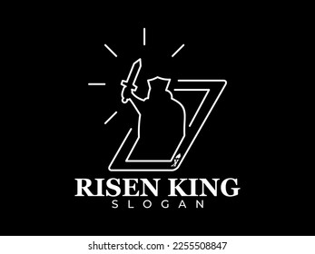 Modern Minimalist Unique Poker King Card Vector