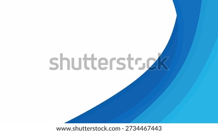 Modern and minimalist vector background featuring dynamic blue curved shapes on a white backdrop. Ideal for corporate presentations, business banners, web headers, and professional marketing materials