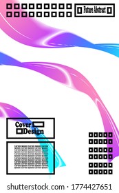 modern minimalist Vector brochure cover design template with abstract dynamic wave background.