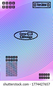 modern minimalist Vector brochure cover design template with abstract dynamic wave background.