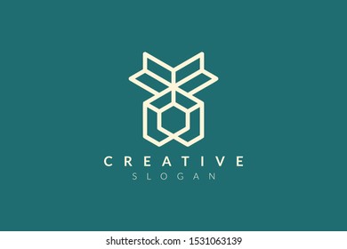 Modern Minimalist vector. Geometric shape logo. Hexagons and triangles, square icons and circle geometric logo icons vector illustration