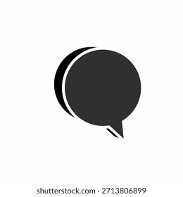 Un ícono de Vector moderno y minimalista que representa una burbuja de discurso clásica para la comunicación digital y las interfaces de usuario interactivas