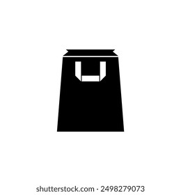 Icono de Vector moderno y minimalista de un bolso de compras, perfecto para temas de venta minorista y consumismo.