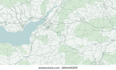 Modern minimalist vector map of Bath, Somerset, England, United Kingdom. High-quality scalable illustration of UNESCO World Heritage city geographic boundaries, historic Georgian crescent architecture layouts including Royal Crescent and The Circus, Roman Baths and Bath Abbey centre, River Avon meanders, Kennet and Avon Canal waterways, primary road network including A4, A36, and A367 corridors, and Cotswolds valley contours for posters design.