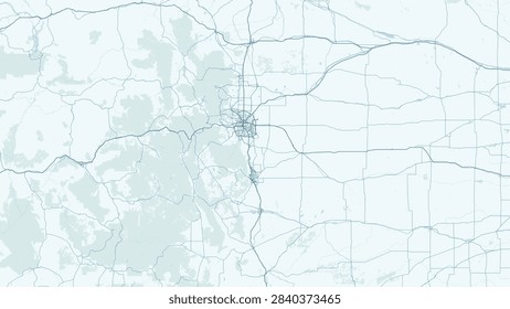 Modern minimalist vector map of Colorado, United States. High-quality scalable illustration of Colorado state geographic boundaries along the Rocky Mountain contours and Continental Divide, Denver and Colorado Springs metropolitan street grids, Interstate corridors including I-25 and I-70, scenic mountain pass routes, Colorado and Arkansas River waterways, and Front Range urban landscapes for posters design.