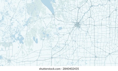 Modern minimalist vector map of Minnesota, United States. High-quality scalable illustration of Minnesota state geographic boundaries along the Lake Superior North Shore, Minneapolis and Saint Paul Twin Cities metropolitan street grids, Interstate highway corridors including I-35 and I-94, Mississippi and Minnesota River waterways, scenic Boundary Waters wilderness contours, and Land of 10,000 Lakes topography for posters design.