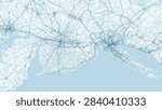 Modern minimalist vector map of New Jersey, United States. High-quality scalable illustration of New Jersey state geographic boundaries along the Atlantic Ocean shoreline and Delaware River contours, Newark, Jersey City, and Trenton metropolitan street grids, Interstate highway corridors including I-95, and Garden State Parkway, Hudson River waterfront, Pine Barrens wilderness, and Jersey Shore coastal terrain for posters design.