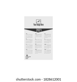 Modern Minimalist Vector Multi-Purpose Poster size corpoate wall calender 2021
