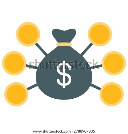 Modern minimalist visual depicting crowdfunding funding project raising monetary contributions crowd people placed upon a clean white surface