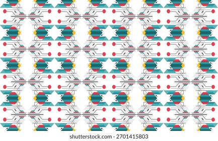 Modernes minimalistisches Wallpaper-Muster mit gemischten abstrakten Formen