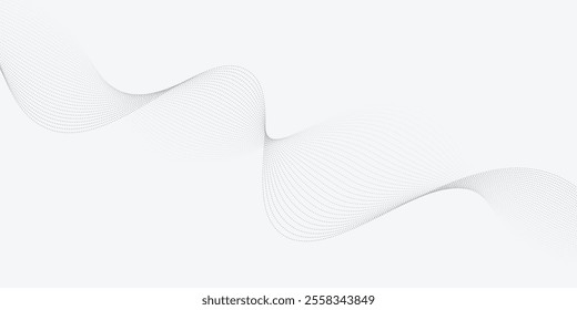 Modern Minimalist Wave Pattern, Elegant White Dotted Lines Flowing in a Smooth Background, Serene S-Curve Design for Contemporary Backgrounds in Digital and Print Media