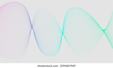 Modern Minimalist Wavy Line Pattern
