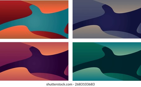 MODERN AND MINIMALIST WAVY SHAPES BACKGROUND - DESIGN