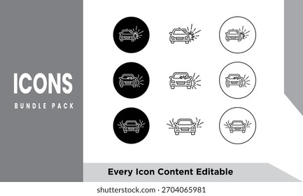 Modern Minimalist Web and Mobile App Icon Bundle Pack Featuring Clean Editable Vector Symbols for UI, UX, Business, Technology, and Digital Design Projects