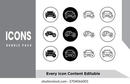 Modern Minimalist Web and Mobile App Icon Bundle Pack Featuring Clean Editable Vector Symbols for UI, UX, Business, Technology, and Digital Design Projects