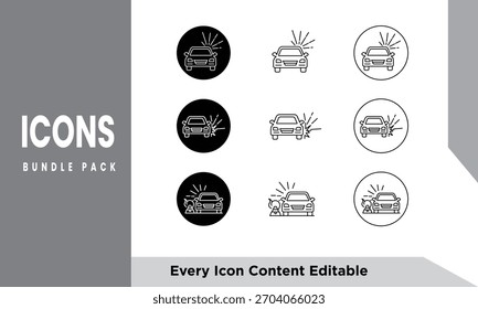Modern Minimalist Web and Mobile App Icon Bundle Pack Featuring Clean Editable Vector Symbols for UI, UX, Business, Technology, and Digital Design Projects