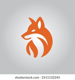 Modern Minimalist Wolf Logo Design minimalist creative fox Animal Modern Simple Design Concept logo. colorfull creative fox head mascot Fox Vector Simple Face Fox wolf logo design