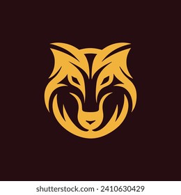 Modern Minimalist Wolf Logo Vector Design