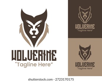 Un moderno logotipo minimalista de glotón diseñado para una marca audaz, proyectos de vida silvestre y una fuerte identidad visual.